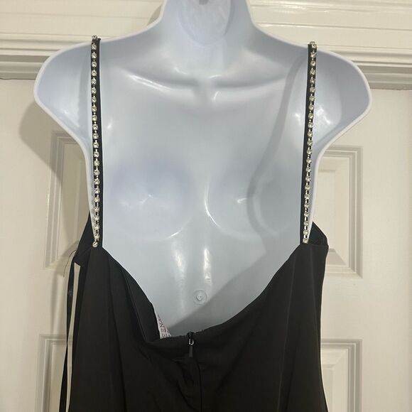 MAC DUGGAL IEENA CRYSTAL DETAIL SWEETHEART NECK TRUMPET BLACK - Picture 11 of 12